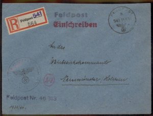 3rd Reich Germany 1944 WWII Salonika Greece Feldpost Cover G97971