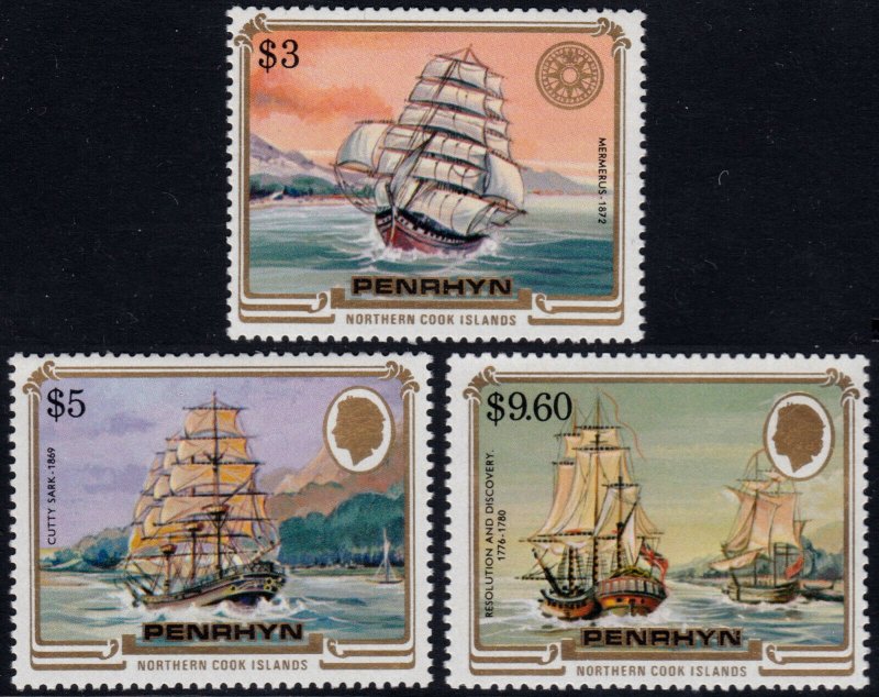 ✔️ PENRHYN 1984 - FAMOUS SHIPS - SC. 284/286 ** MNH $40 [ST2.83]