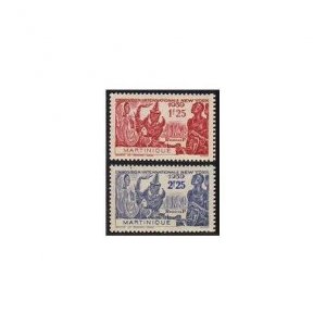 Martinique 186-187,MNH.Michel 188-189. New York World's Fair 1939.Colonial Art.