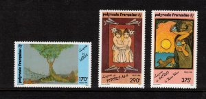 French Polynesia Sc 549-51 MNH of 1990 - Polynesian Legends - HM05