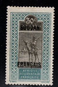 French Sudan Scott 33 Mint Hinged, MH*, small thin