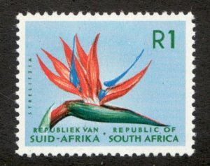 1964 South Africa Sc# 324 - 1 Rand, Bird of Paradise Flower- MH stamp Cv$19