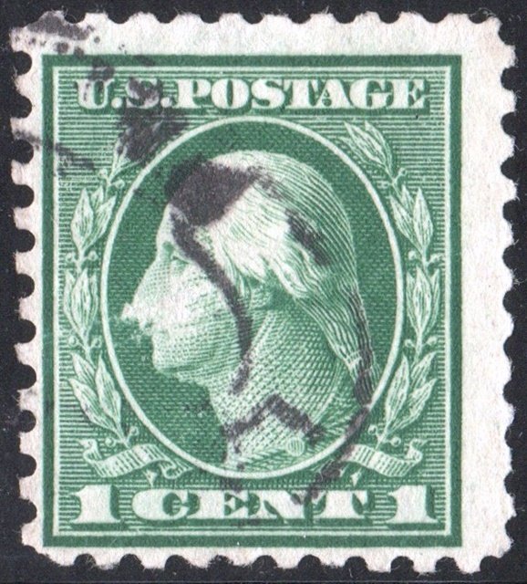 SC#462 1¢ Washington Single (1916) Used
