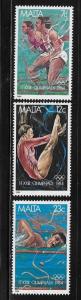 Malta 1984 Summer Olympics Sc 647-649 MNH A1070