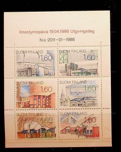 FINLAND Sc 737 NH BOOKLET OF 1986 - MODERN BUILDING