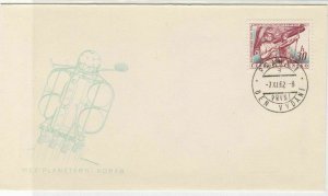 Czechoslovakia 1962 Astronaut + Space Satellite Stamps Cover ref R18807