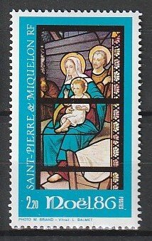 1986 St. Pierre and Miquelon - Sc 486 - MNH VF - 1 single - Holy Family