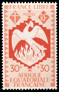 French Equatorial Africa #145  MNH - 5c bro Phoenix (1941)