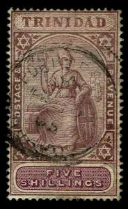 1902 Trinidad #88 Britannia 5 Shilling Wmk 46 - Used - VF - CV$110.00 (ESP#3293)