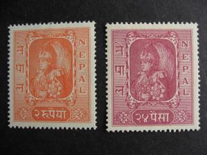 NEPAL Sc 70-1 MH, nice pair of HV stamps here, check them out!