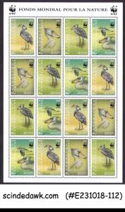 CENTRAL AFRICA - 1999 BIRDS WORLDWIDE NATURE FUND / WWF MIN/SHT MNH