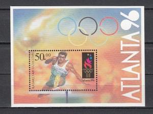 Kazakhstan, Scott cat. 149. Atlanta Olympics s/sheet. ^