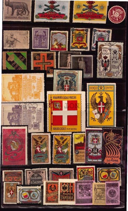 ITALY WWI Military 37 MLH CINDERELLA POSTER STAMP EAGLE CANNON COAT OF ARMS FLAG