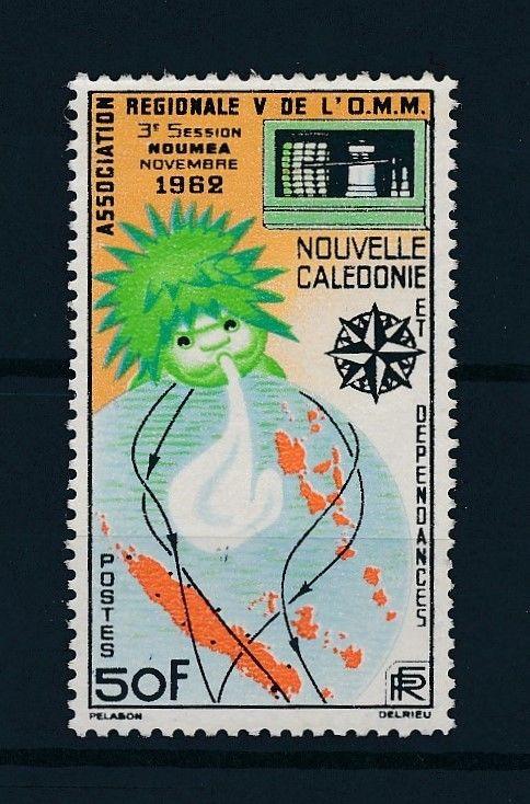 [96997] New Caledonia 1962 Space Meteorology Weather Map  MNH