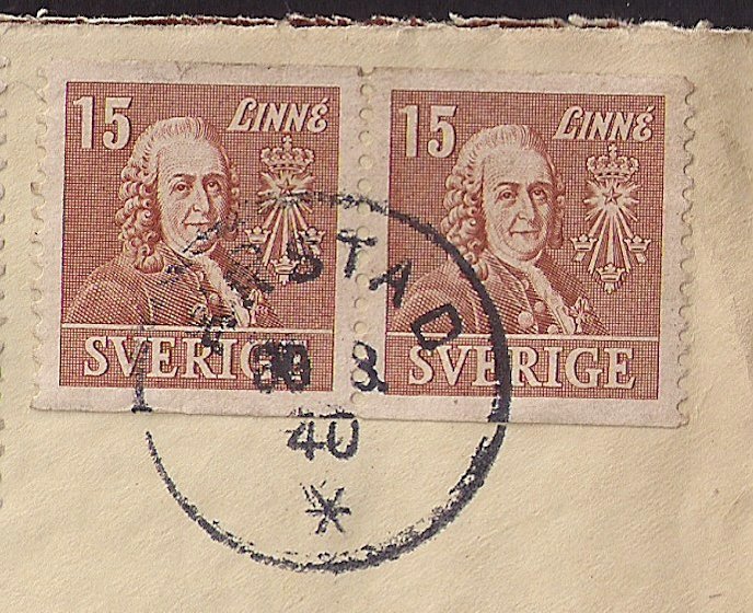 SWEDEN / NORWAY COVERS w LABELS 1940 Pa Post For Sverige MILITARY RELATED #294