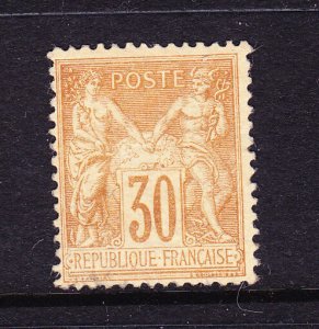 FRANCE 1876-85  30c  YELLOW BROWN  P&C  MLH  Sg 237  Sc 82a