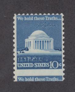 US Sc 1510 MNH. 1973 10c Jefferson Memorial, MISPERF ERROR