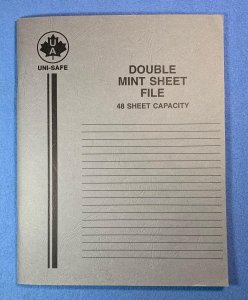 UNI-SAFE Grey Double Mint Sheet File #U244 - 48 sheets, 9x11.5 - superb cond.