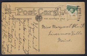 POSTAL HISTORY USA - OXFORD DEPOT N.Y.  to LIVERMORE FALLS MAINE