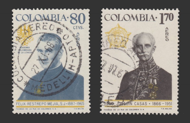 COLOMBIA 1967 SCOTT # C486 - C487. UPH
