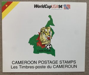 Cameroun 1994 World Cup MS with original folder, MNH. Scott 893a, CV $55.00+