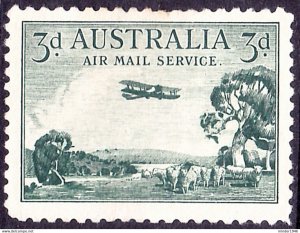 AUSTRALIA 1929 3d Green Air Mail Service SG115 MH