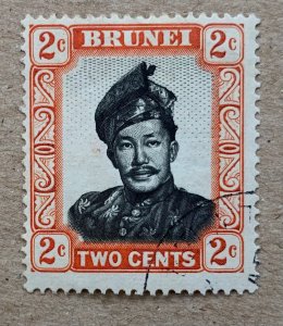 Brunei 1952 2c Sultan, used. Scott 84, CV $0.25.   SG 101