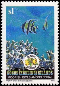 Cocos Islands #267-269, Complete Set(3), 1992, Never Hinged