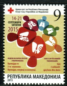 133 - MACEDONIA 2015 - Red Cross - Tuberculosis - MNH Set