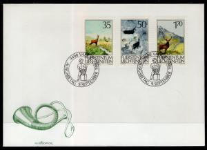 Liechtenstein 849-851 Animals U/A FDC