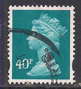 GB 2004 QE2 40p Turquoise Blue Machin Used 2 Bands SG Y1711 ( H1393 )