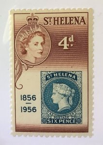 St Helena 1956 Scott 154 MNH - 4p, Stamps in St. Helena 100th Anniv.