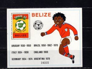 Belize 607-08 Soccer 1982 MNH S/S A1c