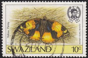 Swaziland 506 Yellow Pansy Butterfly 1987