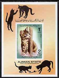 Ajman 1972 Cats imperf m/sheet unmounted mint, Mi BL 400