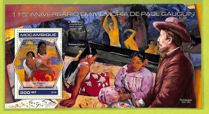 B0584 - MOCAMBIQUE - Stamp Sheet - 2018 - ART, Paul Gauguin-