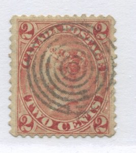1864 QV 2 cents used