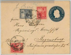 40405 - ARGENTINA - POSTAL HISTORY - Stationery to GERMANY via PAQUEBOT  1900