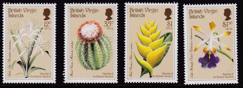 British Virgin Islands 1987 Botanical Gardens Complete (4)  VF/NH