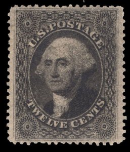 MOMEN: US STAMPS #36b MINT OG H SUPERB 2 PF CERTS LOT #73130