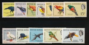 BRITISH HONDURAS 167-178 MINT LH QEII BIRDS