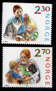 Norway Scott 920-921 MNH** Christmas 1987 set