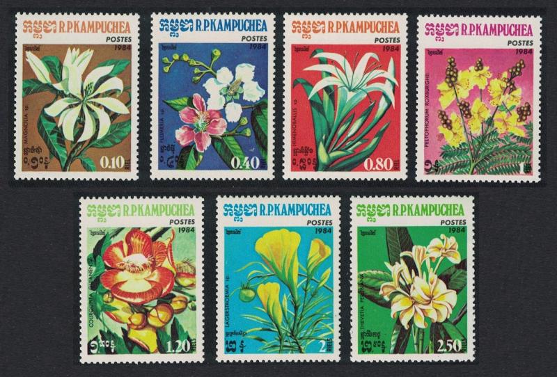 Kampuchea Orchids Flowers 7v SG#549-555 MI#591-597