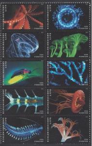 #5264-5273 (50c Forever) Bioluminescent Life Block of 10 2018 Mint NH