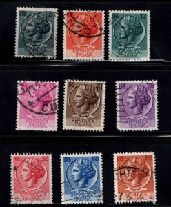 Italy Scott 626-633 Used 1953-1954 stamp  set