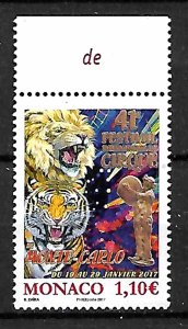 MONACO STAMPS MONTE-CARLO CIRCUS, 2017 , MNH