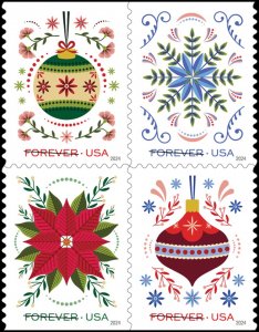 #5941 - 5944 2024 Holiday Joy Block/4 - MNH (After Sept 15)