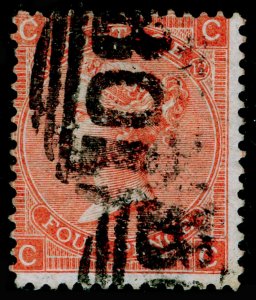 SG94, 4d vermilion plate 12, USED. Cat £29. B01 ALEXANDRIA. CC