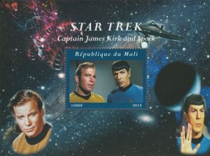 MALI - 2018 - Star Trek - Perf Souv Sheet - MNH - Private Issue