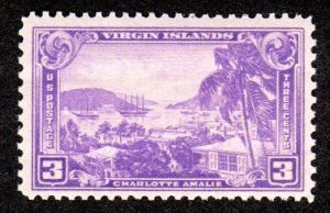 SCOTT  802  VIRGIN ISLANDS TERRITORY  3¢  SINGLE  MINT NEVER HINGED